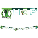 MINECRAFT PAPER HAPPY BIRTHDAY LETTER BANNER 1PC
