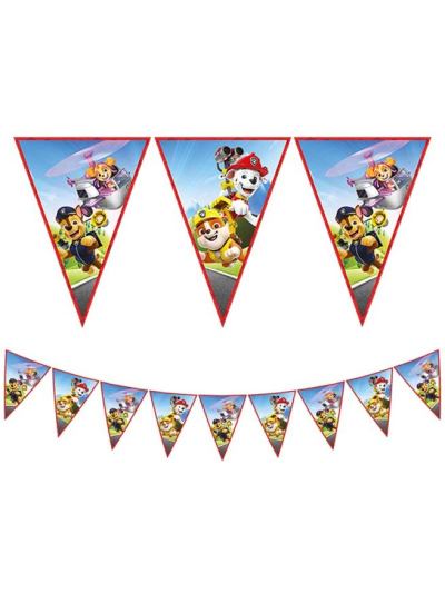 PAW PATROL RESCUE HEROES PAPER TRIANGLE FLAG BANNER