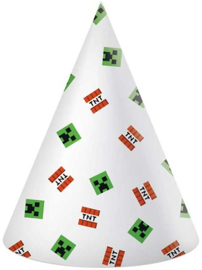 MINECRAFT PAPER HATS PK6