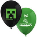 MINECRAFT PRINTED 11IN LATEX BALLOONS PK8