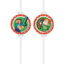 MINECRAFT PAPER STRAWS PK4