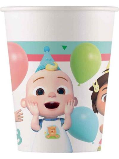 COCOMELON PAPER CUPS 200ML PK8
