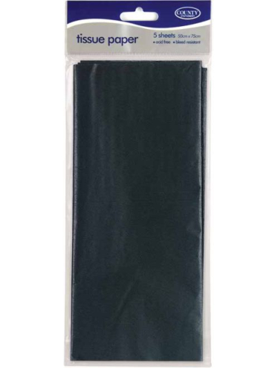 COUNTY TISSUE PAPER BLACK 10 SHEETS