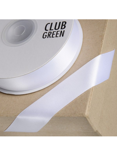 DELUXE SATIN RIBBON 15MMX25 WHITE