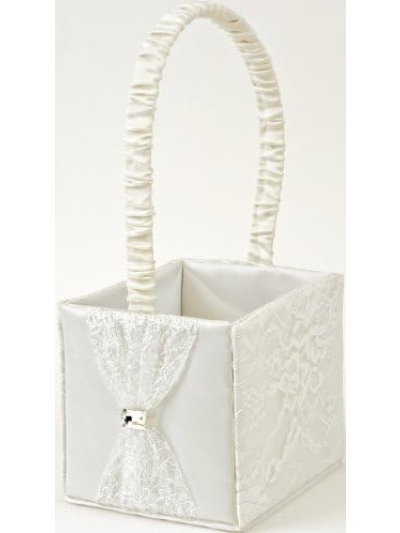CLUB GREEN IVORY SQ. LACE BRIDESMAID BASKET