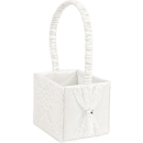 CLUB GREEN WHITE SQ. LACE BRIDESMAID BASKET