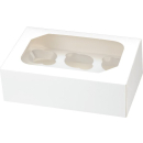 CLUB GREEN 6 PIECE CUPCAKE/MUFFIN BOX WHITE