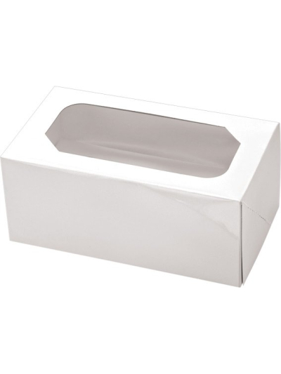 CLUB GREEN2 PIECE CUPCAKE BOX WHITE 175X100X75 2PK